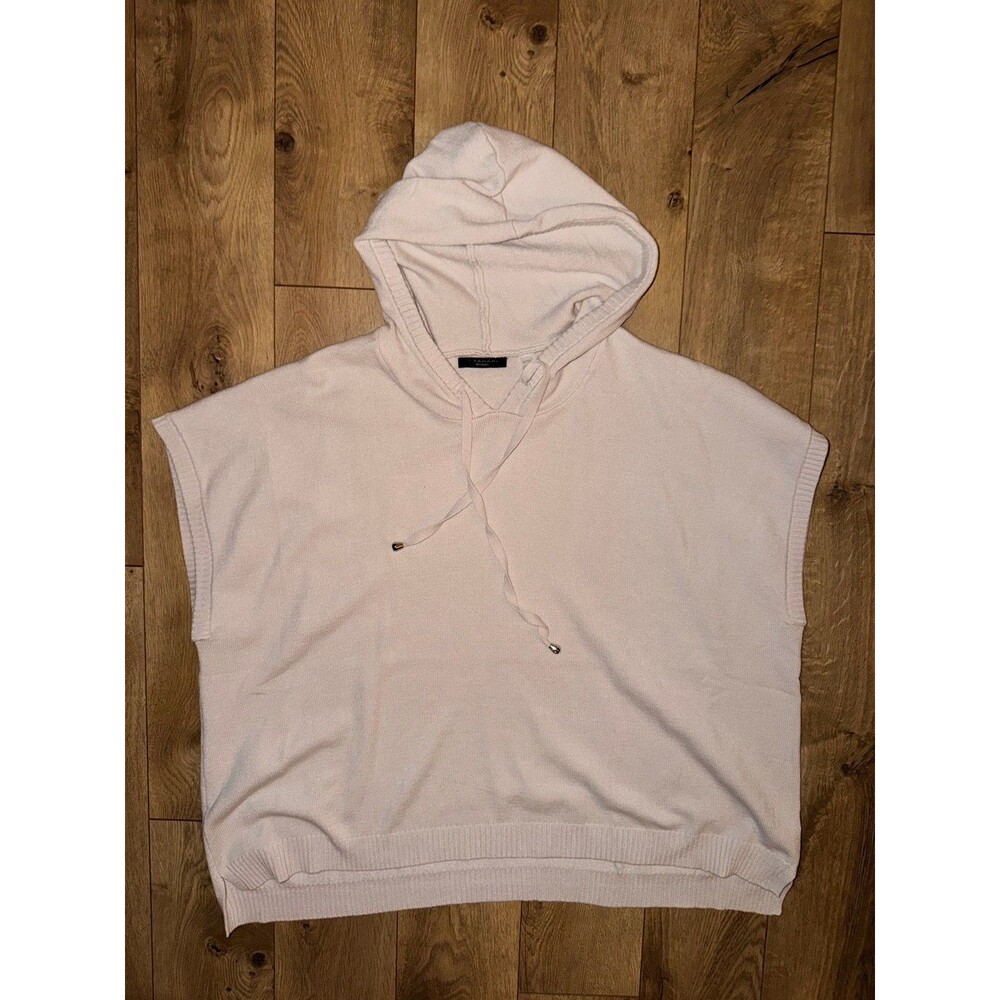 Women’s Tahari Hooded Shirt Sweater Size 2X Light Gray